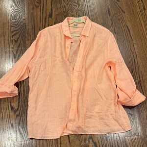 Raffi Coral Button-Up Shirt